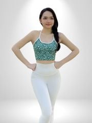 Áo bra họa tiết thể thao nữ tập gym, yoga C6 Olona Sports phối họa tiết chất lulu cao cấp co giãn 4 chiều