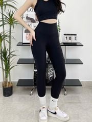 Quần dài tập gym yoga legging nữ cạp cao S11 Olona Sports chất thun gân nâng v3 tôn dáng cao cấp