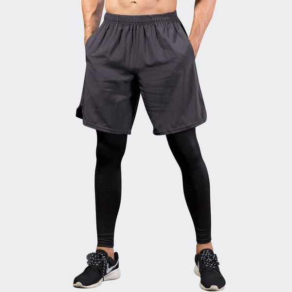 Quần Tập Gym Yoga Nam đùi có lót dài Olona M7