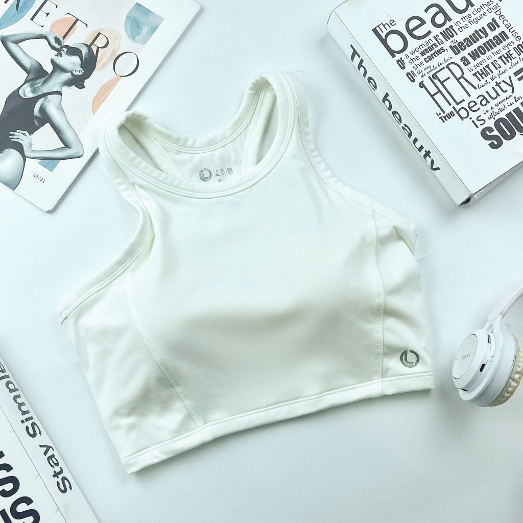 Áo croptop thể thao nữ tập Yoga, Gym có đệm mút nâng ngực chất vải cao cấp thoáng khí co giãn tốt Olona Sports A36
