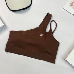 Áo bra thể thao nữ tập Yoga, Gym thiết kế lệch vai giọt nước có đệm mút chất vải cao cấp Olona Sports R10