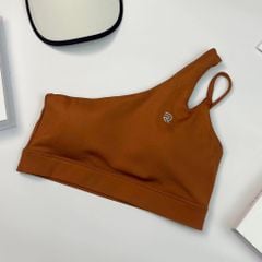 Áo bra thể thao nữ tập Yoga, Gym thiết kế lệch vai giọt nước có đệm mút chất vải cao cấp Olona Sports R10