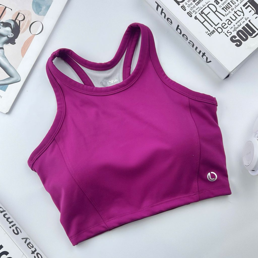 Áo croptop thể thao nữ tập Yoga, Gym có đệm mút nâng ngực chất vải cao cấp thoáng khí co giãn tốt Olona Sports A36