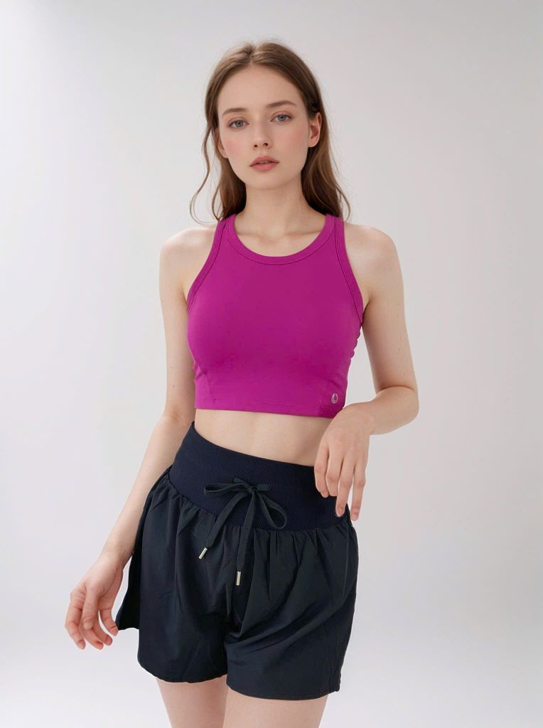 Áo croptop thể thao nữ tập Yoga, Gym có đệm mút nâng ngực chất vải cao cấp thoáng khí co giãn tốt Olona Sports A36