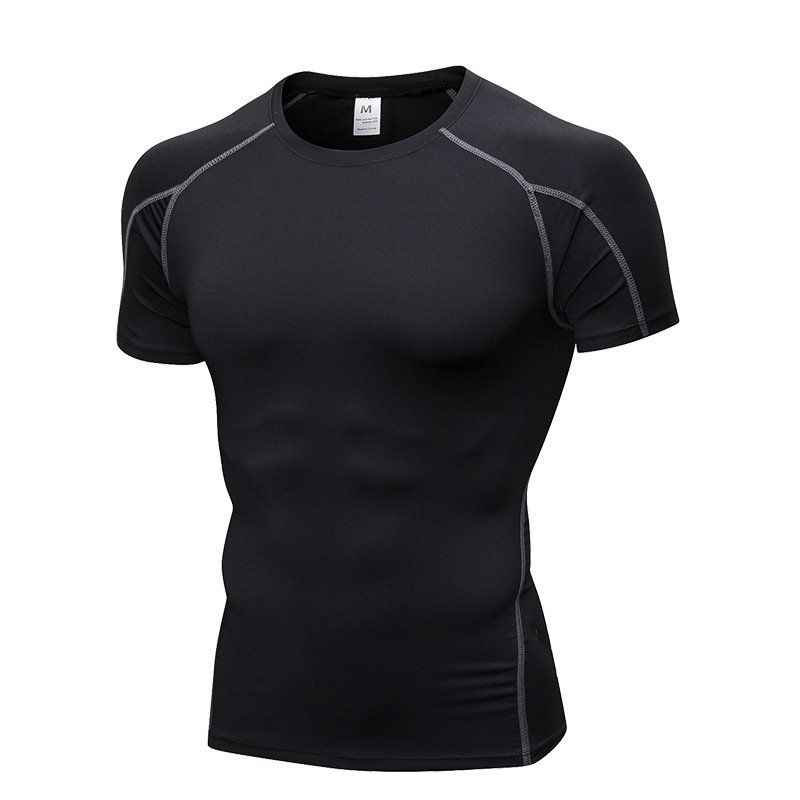 Áo Tập Gym Yoga Nam thun có tay basic viền vai Olona N1