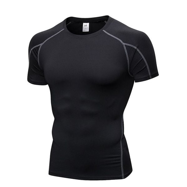Áo Tập Gym Yoga Nam thun có tay basic viền vai Olona N1