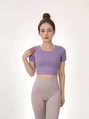 Áo croptop thể thao nữ tập Yoga, Gym có đệm mút nâng ngực chất vải cao cấp thoáng khí co giãn tốt Olona Sports AC04