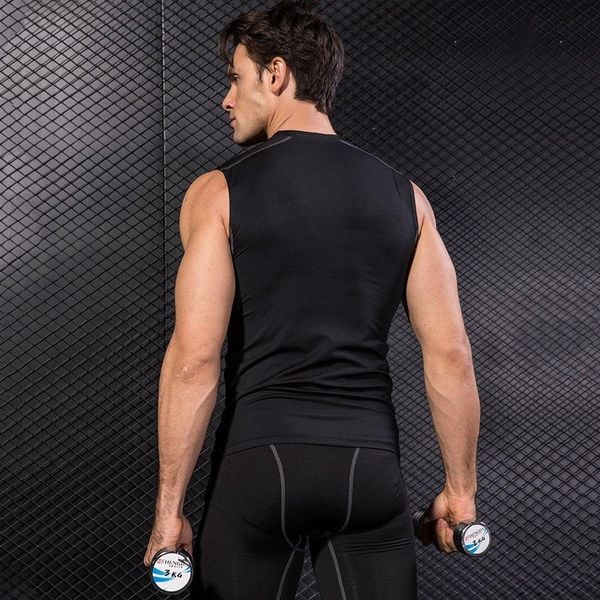 Áo Tập Gym Yoga Nam thun ba lỗ lạnh kín cổ Olona N9