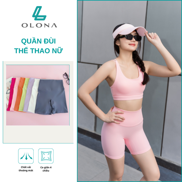 Quần đùi thể thao nữ T2 Olona tập gym, yoga