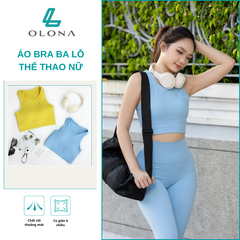 Áo Bra Tập Yoga Gym Nữ Dáng Ba Lỗ Viền Thể Thao Olona Sports Mặc Êm Tôn Dáng H7