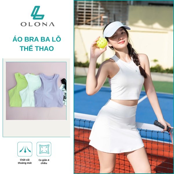 Áo bra ba lỗ thể thao nữ Olona H3 pickleball, tennis