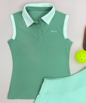 Áo cổ trụ thể thao nữ Olona C13 gym, yoga, pickleball