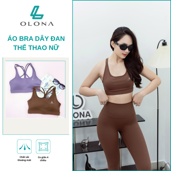 Áo Bra Thể Thao Nữ Olona Sports Dáng Ôm Co Giãn Tốt Chất Liệu Dày Dặn Mặc Cực Êm H4
