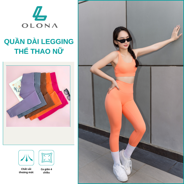 Quần dài legging thể thao nữ T1 Olona tập gym, yoga, pilates