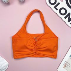 Áo bra thể thao nữ tập Yoga, Gym thiết kế cổ yếm nhún lưng có đệm mút đúc nâng ngực chất vải cao cấp Olona Sports R7