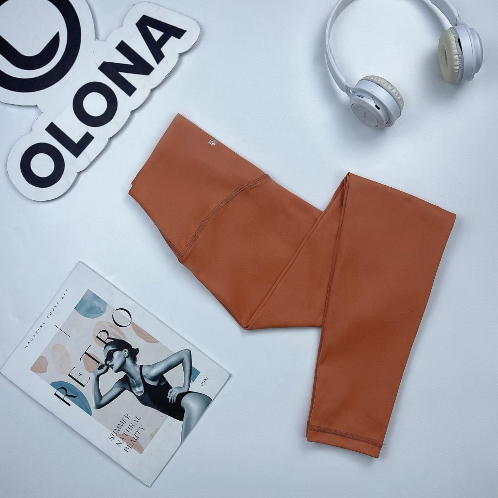 Quần dài legging thể thao nữ tập yoga, gym thiết kế logo chất vải cao cấp thoáng khi có giãn tốt Olona Sports S2