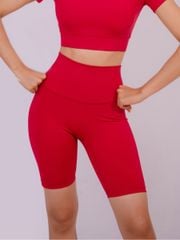 Quần đùi thể thao nữ tập yoga, gym thiết kế trên gối chất liệu cao cấp thoáng khí tốt Olona Sports S3