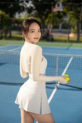 Chân váy xẻ tà thể thao pickleball, tennis nữ V17 Olona Sports 2 lớp có bảo hộ co giãn mềm mịn dày dặn