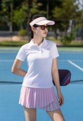 Áo thun polo thể thao nữ cổ bẻ pickleball, tennis slimfit ngắn tay chất liệu co giãn thấm hút mồ hôi C9 Olona Sports