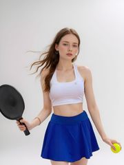Áo bra thể thao nữ tập Yoga, Gym thiết kế cổ yếm nhún lưng có đệm mút đúc nâng ngực chất vải cao cấp Olona Sports R7