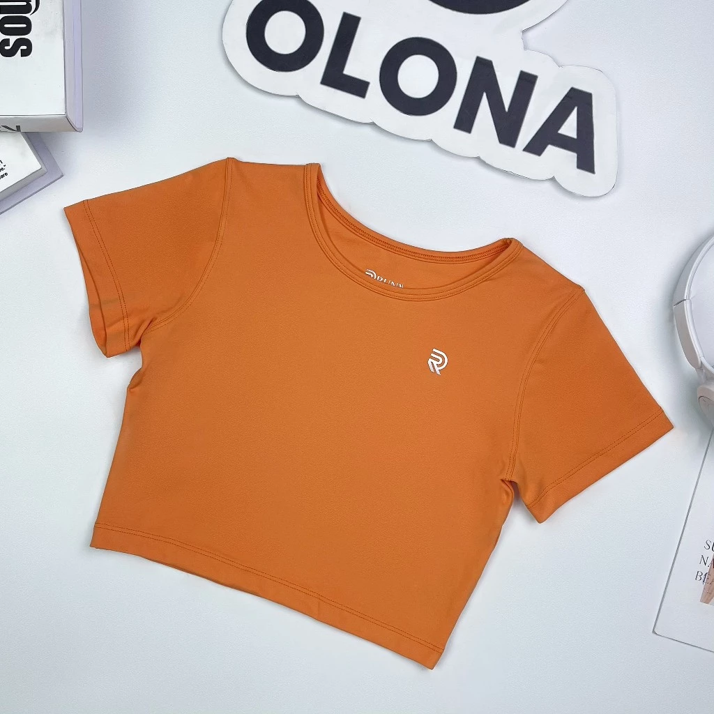 Áo croptop thể thao nữ tập Yoga, Gym thiết kế basic chất vải cao cấp thoáng mát Olona Sports RC12