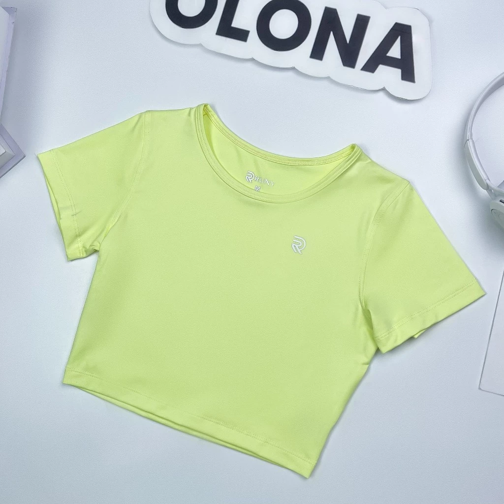 Áo croptop thể thao nữ tập Yoga, Gym thiết kế basic chất vải cao cấp thoáng mát Olona Sports RC12