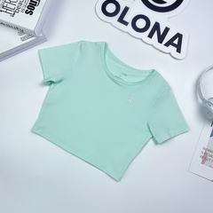 Áo croptop thể thao nữ tập Yoga, Gym thiết kế basic chất vải cao cấp thoáng mát Olona Sports RC12