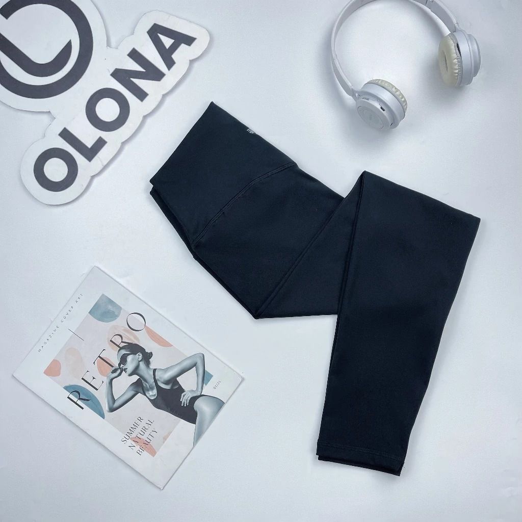 Quần dài legging thể thao nữ tập yoga, gym thiết kế logo chất vải cao cấp thoáng khi có giãn tốt Olona Sports S2