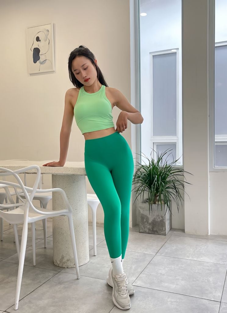 Quần dài legging thể thao nữ tập yoga, gym thoáng khi có giãn tốt Olona Sports Q02
