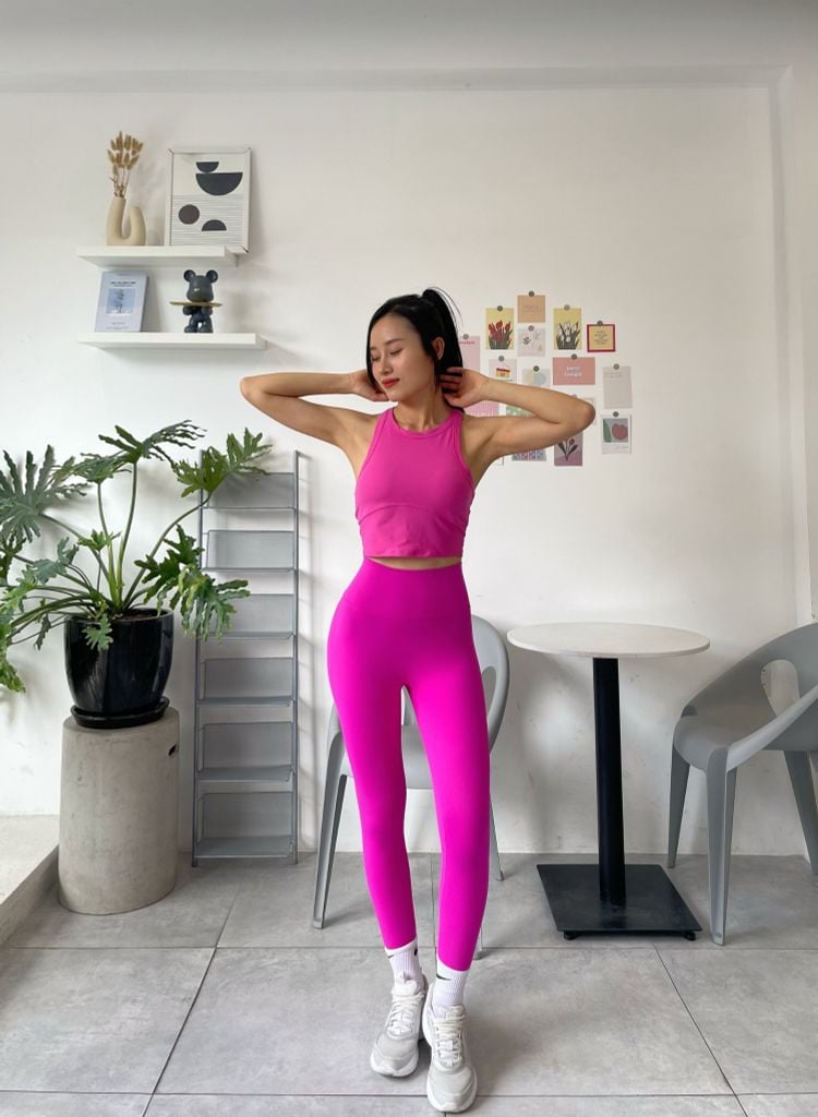 Quần dài legging thể thao nữ tập yoga, gym thoáng khi có giãn tốt Olona Sports Q02