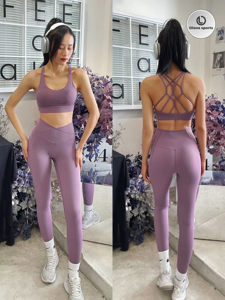 Quần dài legging thể thao nữ tập yoga, gym thoáng khi có giãn tốt Olona Sports Q02