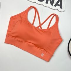 Áo bra thể thao nữ tập Yoga, Gym thiết kế dây đan basic có đệm mút đúc nâng ngực chất vải cao cấp Olona Sports R14