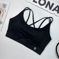 Áo bra thể thao nữ tập Yoga, Gym thiết kế dây đan basic có đệm mút đúc nâng ngực chất vải cao cấp Olona Sports R14