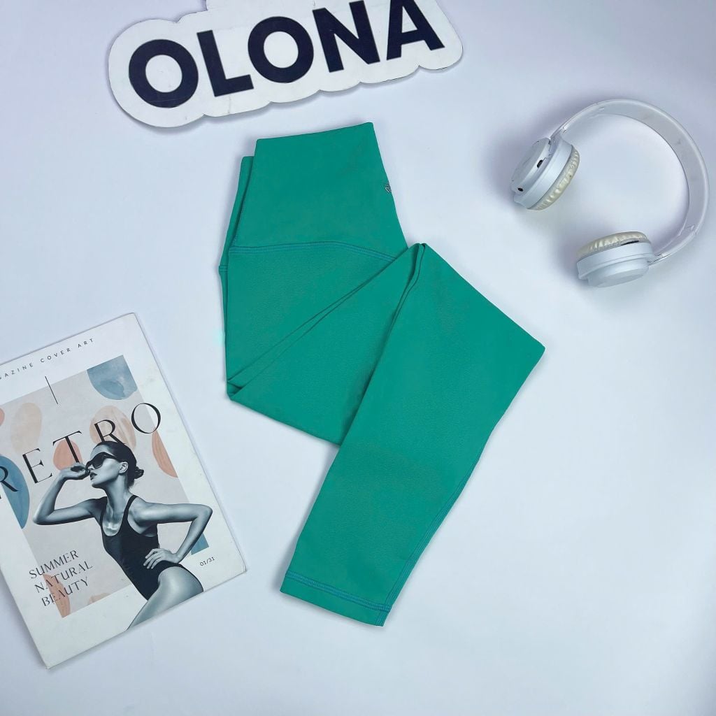 Quần dài legging thể thao nữ tập yoga, gym thiết kế logo chất vải cao cấp thoáng khi có giãn tốt Olona Sports S2