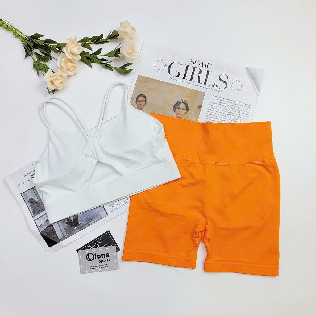 Quần đùi short thể thao Nữ tập Gym, Yoga nâng mông chất vải cao cấp thoáng mát Olona Q13