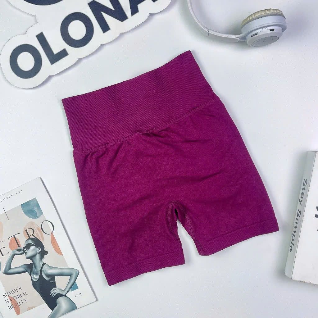 Quần đùi short thể thao Nữ tập Gym, Yoga nâng mông chất vải cao cấp thoáng mát Olona Q13
