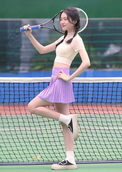 Chân váy xếp ly thể thao nữ pickleball tennis chất liệu cao cấp Olona Sports V09