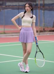 Chân váy xếp ly thể thao nữ pickleball tennis chất liệu cao cấp Olona Sports V09