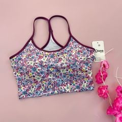 Áo bra họa tiết thể thao nữ tập gym, yoga C6 Olona Sports phối họa tiết chất lulu cao cấp co giãn 4 chiều