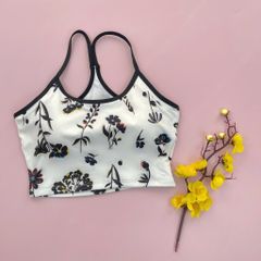 Áo bra họa tiết thể thao nữ tập gym, yoga C6 Olona Sports phối họa tiết chất lulu cao cấp co giãn 4 chiều