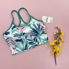 Áo bra họa tiết thể thao nữ tập gym, yoga C6 Olona Sports phối họa tiết chất lulu cao cấp co giãn 4 chiều