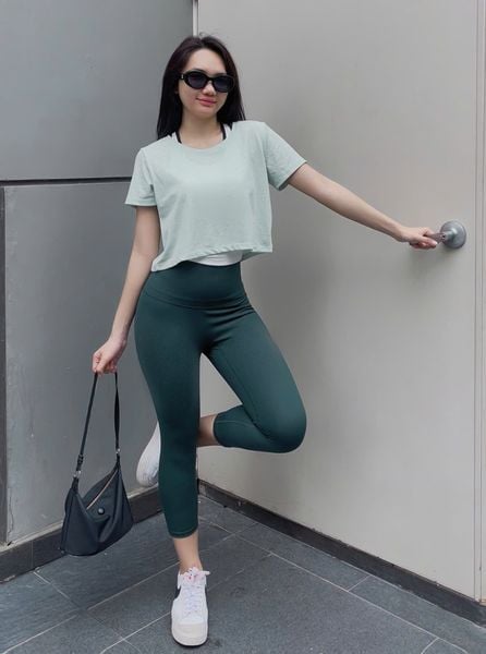 Quần legging 9 tấc thể thao nữ cạp cao S14 Olona Sports chất lulu cao cấp nâng v3 tôn dáng