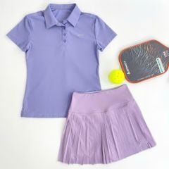Áo thun polo thể thao nữ cổ bẻ pickleball, tennis slimfit ngắn tay chất liệu co giãn thấm hút mồ hôi C9 Olona Sports
