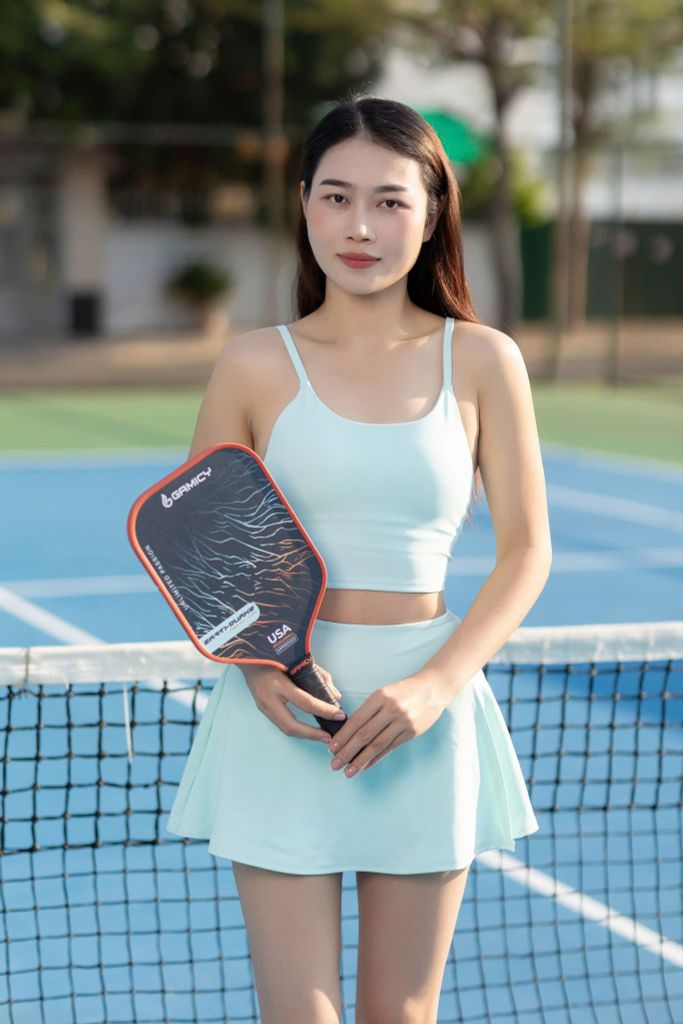 Chân váy xẻ tà thể thao pickleball, tennis nữ V17 Olona Sports 2 lớp có bảo hộ co giãn mềm mịn dày dặn