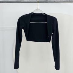 Áo khoác ngoài gân croptop thể thao nữ C10