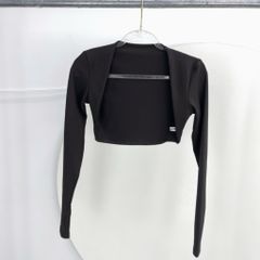 Áo khoác ngoài gân croptop thể thao nữ C10