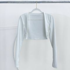 Áo khoác ngoài gân croptop thể thao nữ C10
