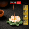  Đế Cắm Nhang Hình Bông Hoa Sen Kèm Lá Sen Gốm Sứ - Hoa Sen Sứ Thả Bể Nước Minh Đường 