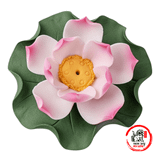  Đế Cắm Nhang Hình Bông Hoa Sen Kèm Lá Sen Gốm Sứ - Hoa Sen Sứ Thả Bể Nước Minh Đường 