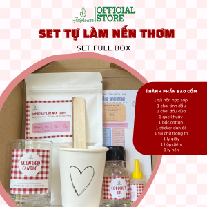 Quà Tặng Giáng Sinh – Set Làm Nến Thơm Julyhouse 110ml Trang Trí Noel, Thông Điệp Bày Tỏ Tình Cảm – Scented Candle Set